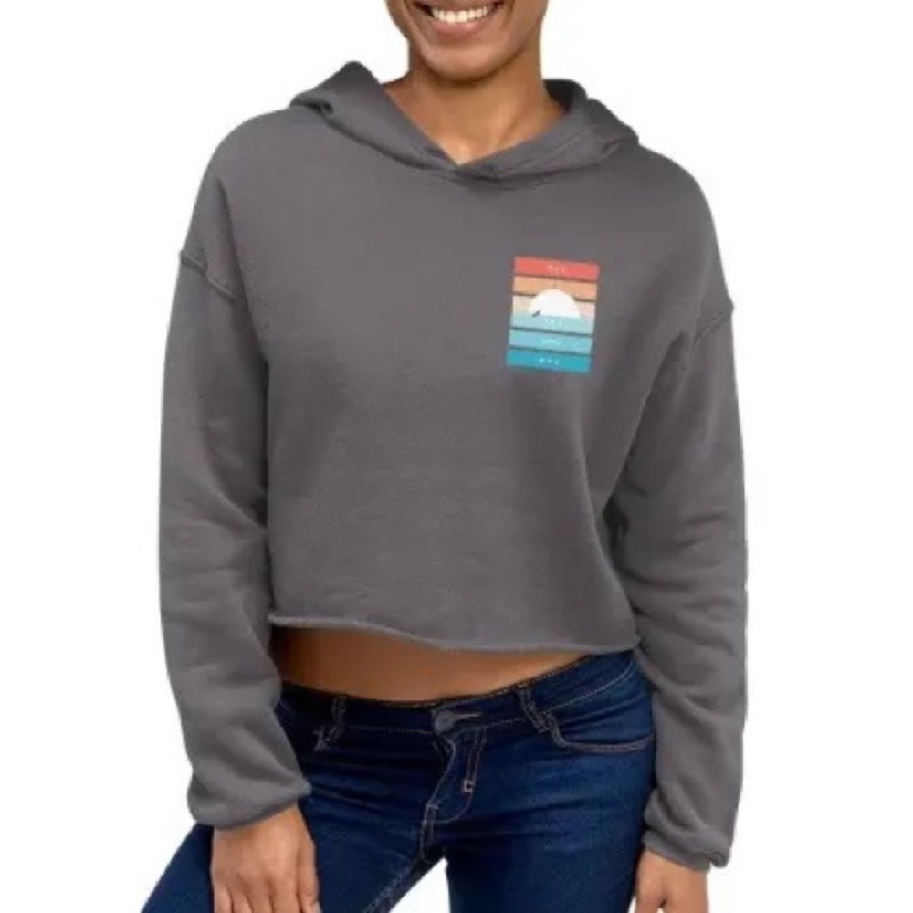 🏄🏼‍♂️Eco-Friendly Aloha Surf Style Crop Hoodie🏄🏼‍♂️ ~med